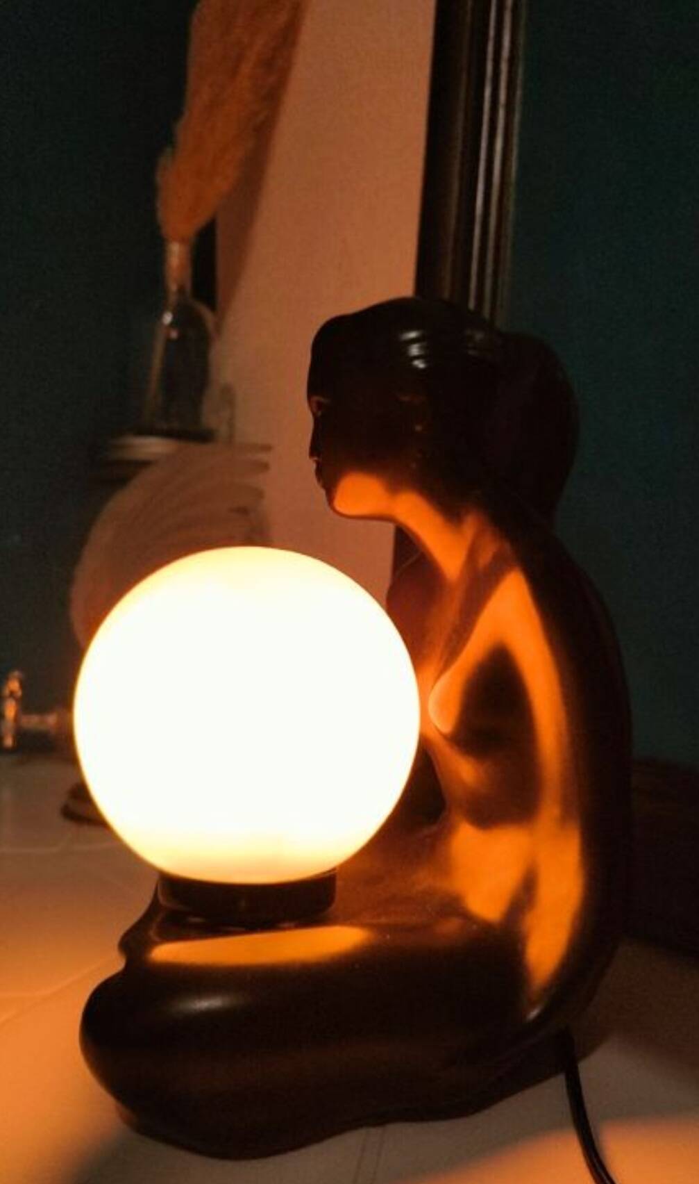 Vintage ceramic lamp 1980