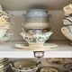 Longwy sauce boat in blue ironstone, "Chartres" service.