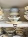 Longwy sauce boat in blue ironstone, "Chartres" service.