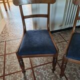 Series of 4 mahogany chairs from the 19th century