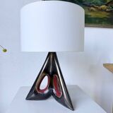 Paire de lampes céramiques forme libre triangle