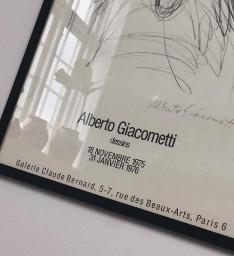 Lithograph offset of a drawing, Alberto Giacometti 1975