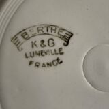 8 old earthenware plates from LUNEVILLE K & G