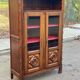 19th-century solid wood Spanish display cabinet 123x180cm