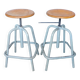 Pair of Unic screw workshop stools