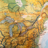 Poster "North America" ​​educational grid 1954