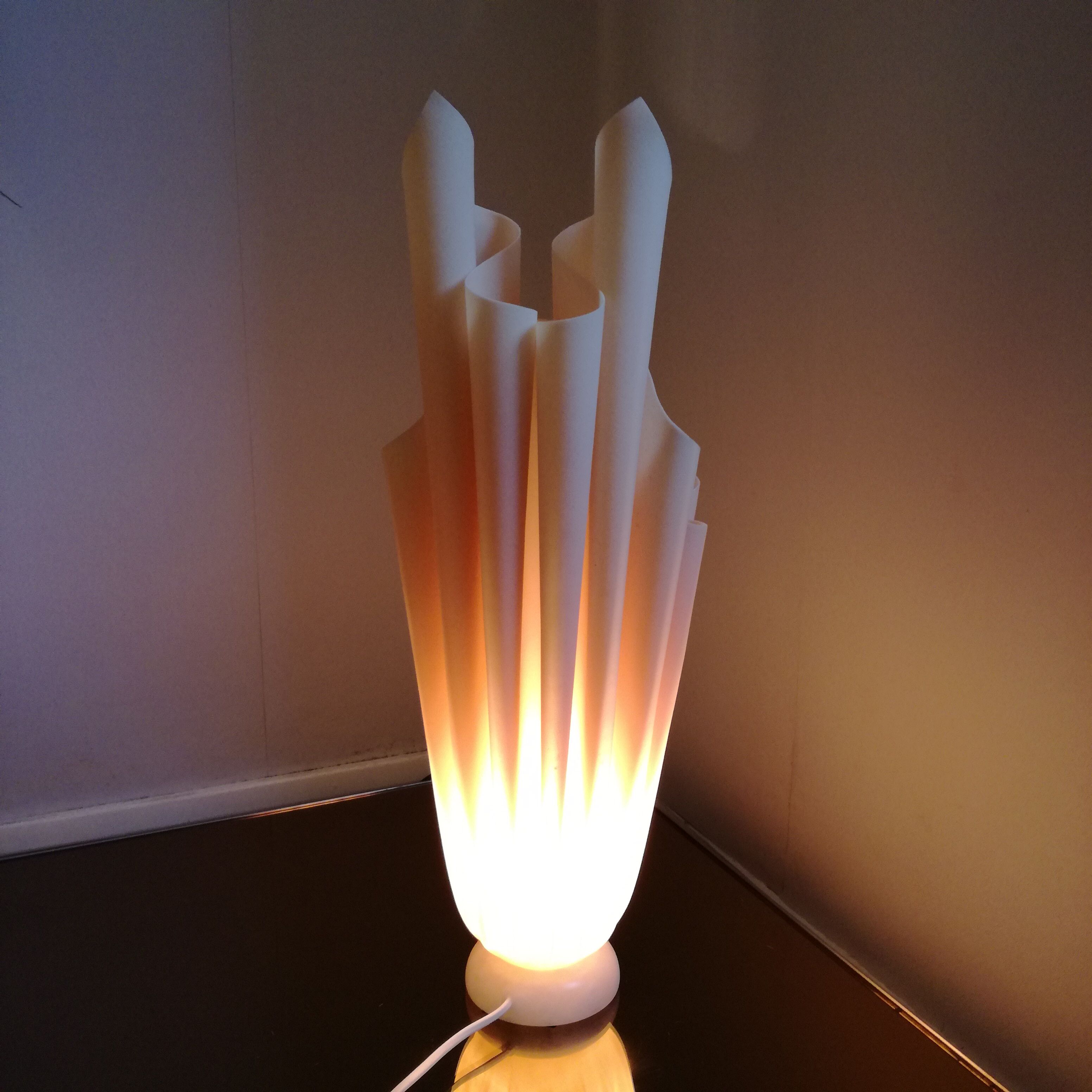 Pink Athena lamp by Georgia Jacob, resin and marble H54