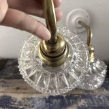 Pair of chiseled glass wall sconces