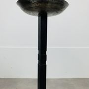 Bougeoir pique cierge brutaliste fer forgé 69 cm