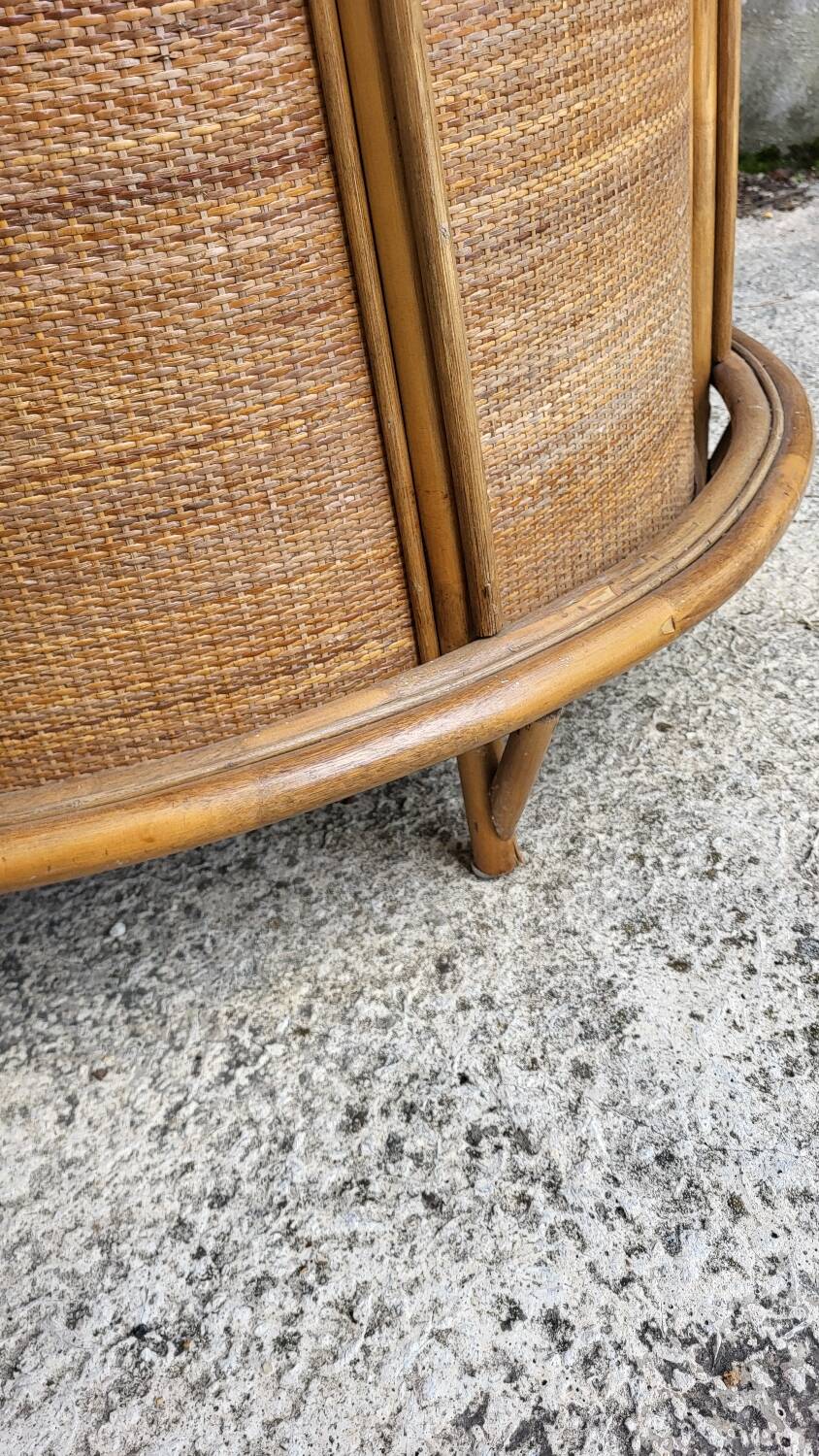 Vintage bamboo and rattan bar