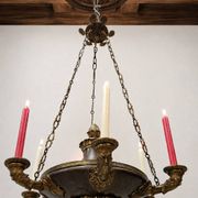 Antique Neo-Renaissance Greenman candle chandelier (Empire)