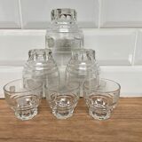 6 silkscreened vintage glasses