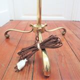 Tripod floor lamp vintage brass 60s
