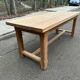 Renovated 19th-century solid oak extendable farmhouse dining table 200cm