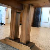 Dining table vintage solid wood refectory