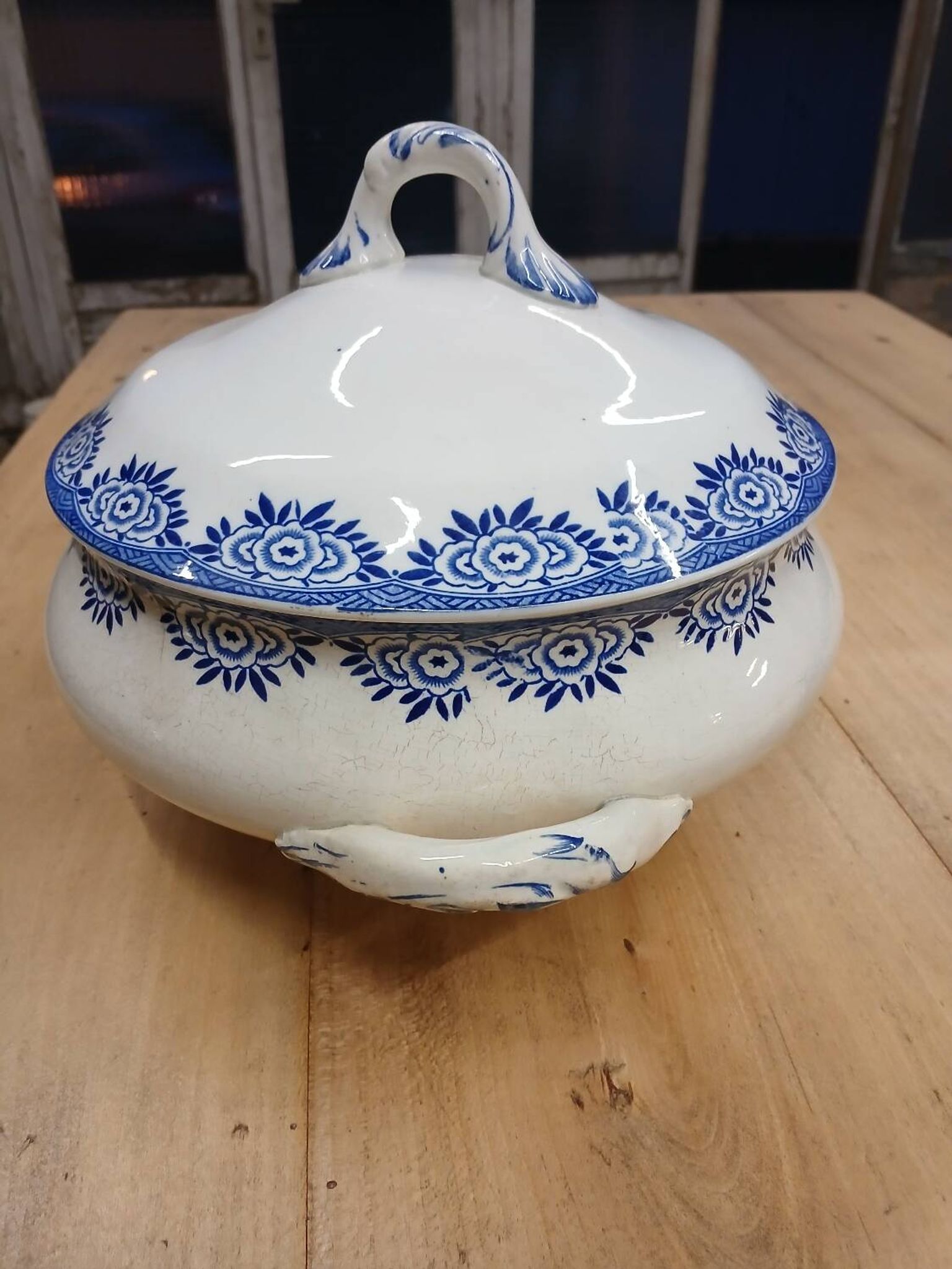 Old soup tureen Digoin and Sarreguemines