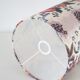 Recycled vintage lamp — handmade plum ceramic and antique floral lampshade