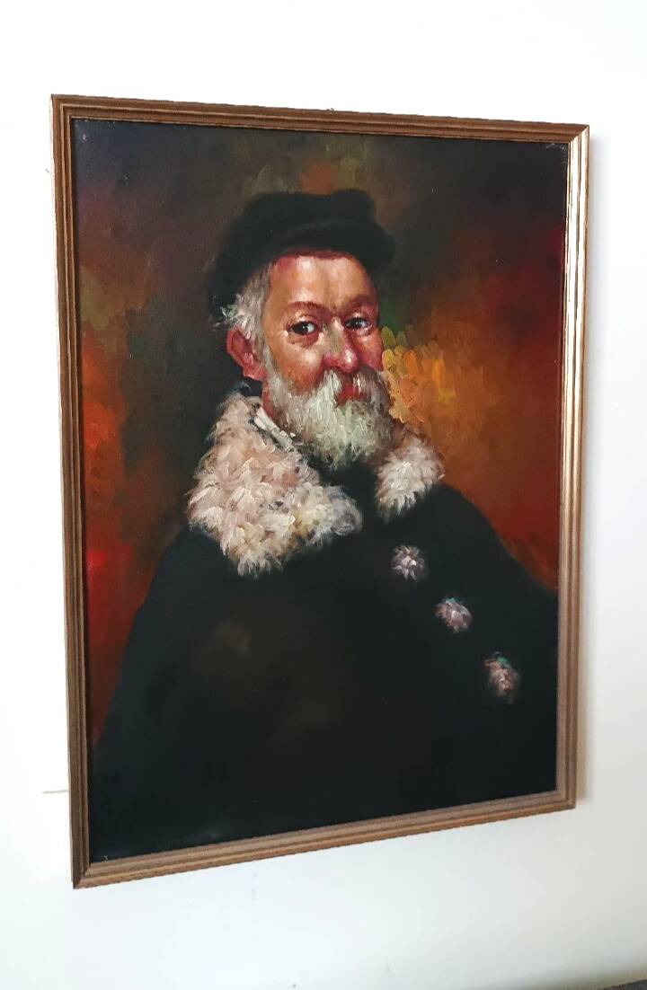 Peinture, portrait signée P. Caputo, années 60-70