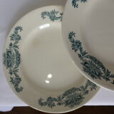 4 assiettes plates en terre de fer de Longchamp modèle Lutèce 220602
