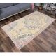 Vintage Turkish Oushak Handmade Wool Rug 123x219