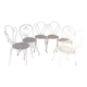 Garden furniture year 50 in white wrought iron