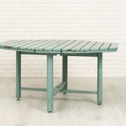 Salon de jardin en bois bleu