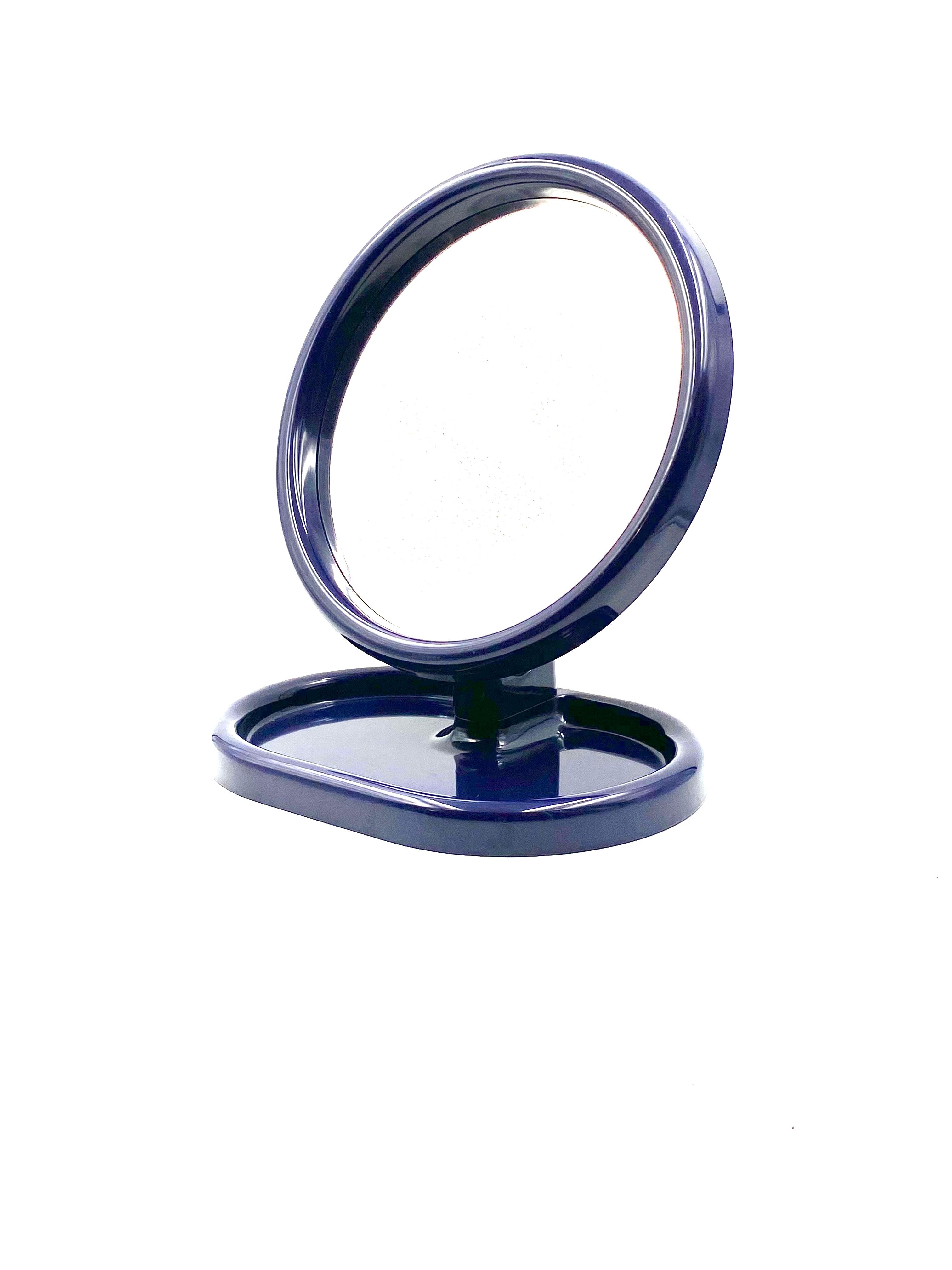 Olaf von Bohr, Blue Table Mirror, Gedy Italy, ca. 1970