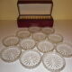 12 under crystal glasses in their original box 1960