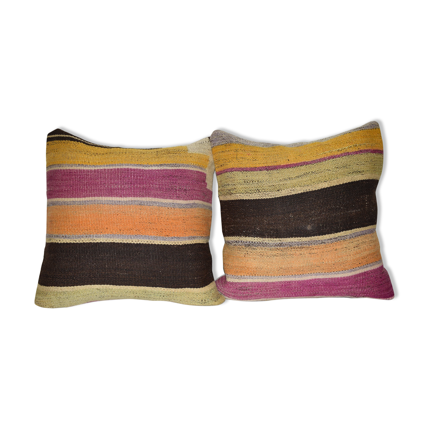Vintage pillow store contemporary kilim turkish striped pillow covers, set of 2 ak619