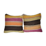Vintage pillow store contemporary kilim turkish striped pillow covers, set of 2 ak619