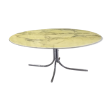 Arabescato marble oval dining table 1970