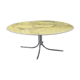 Arabescato marble oval dining table 1970