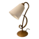 Lampe vintage en fer forgé et opaline