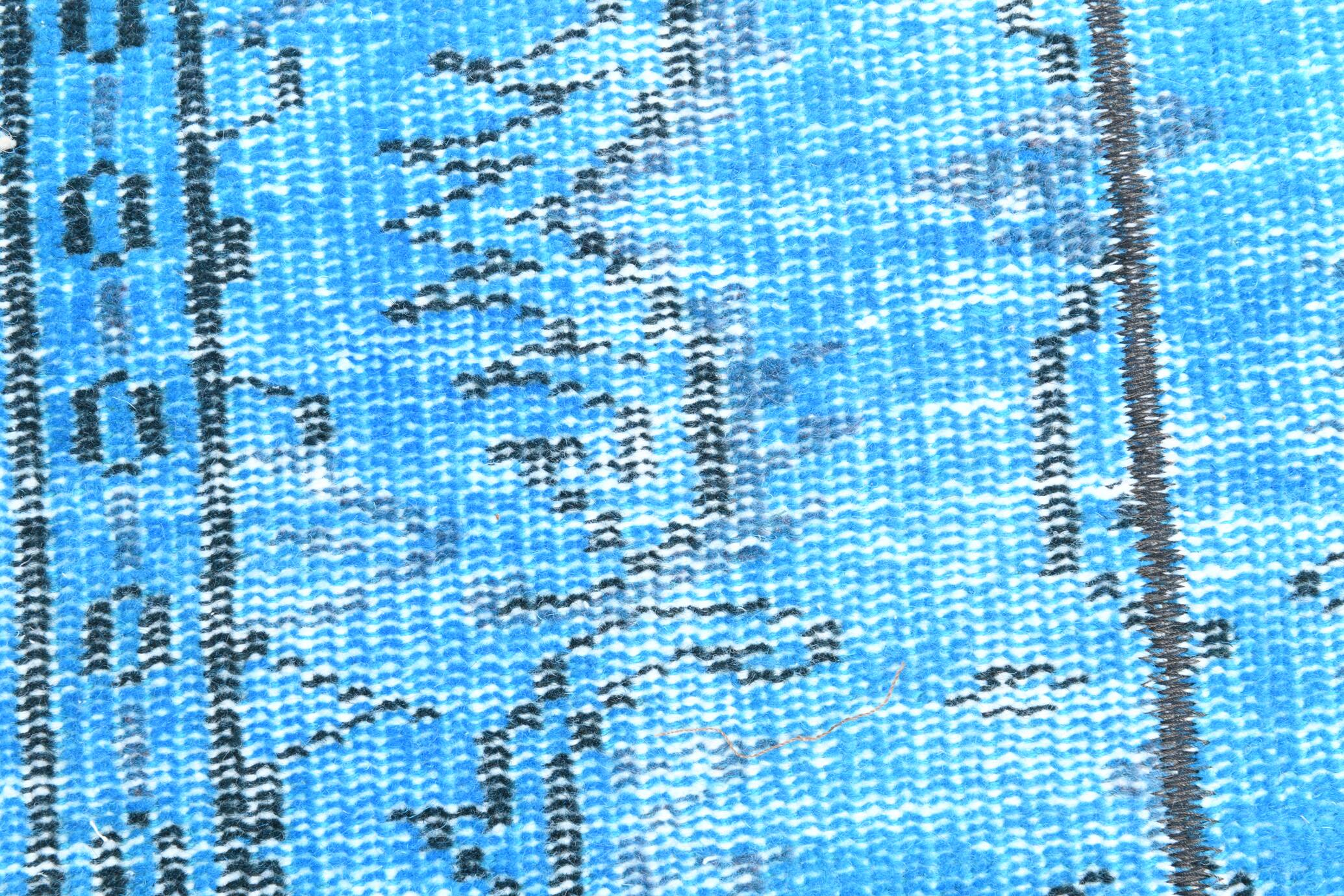 2x9 Vintage Light Blue Kitchen Runner Rug, 65x276Cm