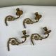 4 golden bronze piano arms