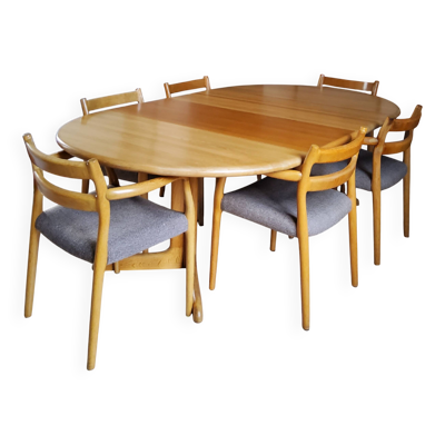 Moller salle à manger table et chaise - 1960