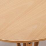 Superellipse table in beech by Piet Hein & Bruno Mathsson