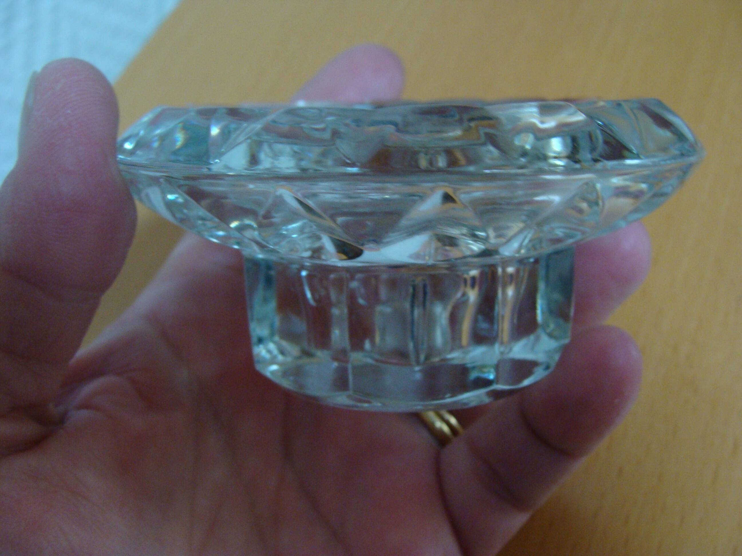 Vintage crystal candle holder