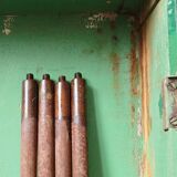 Green folding wooden table/suitcase