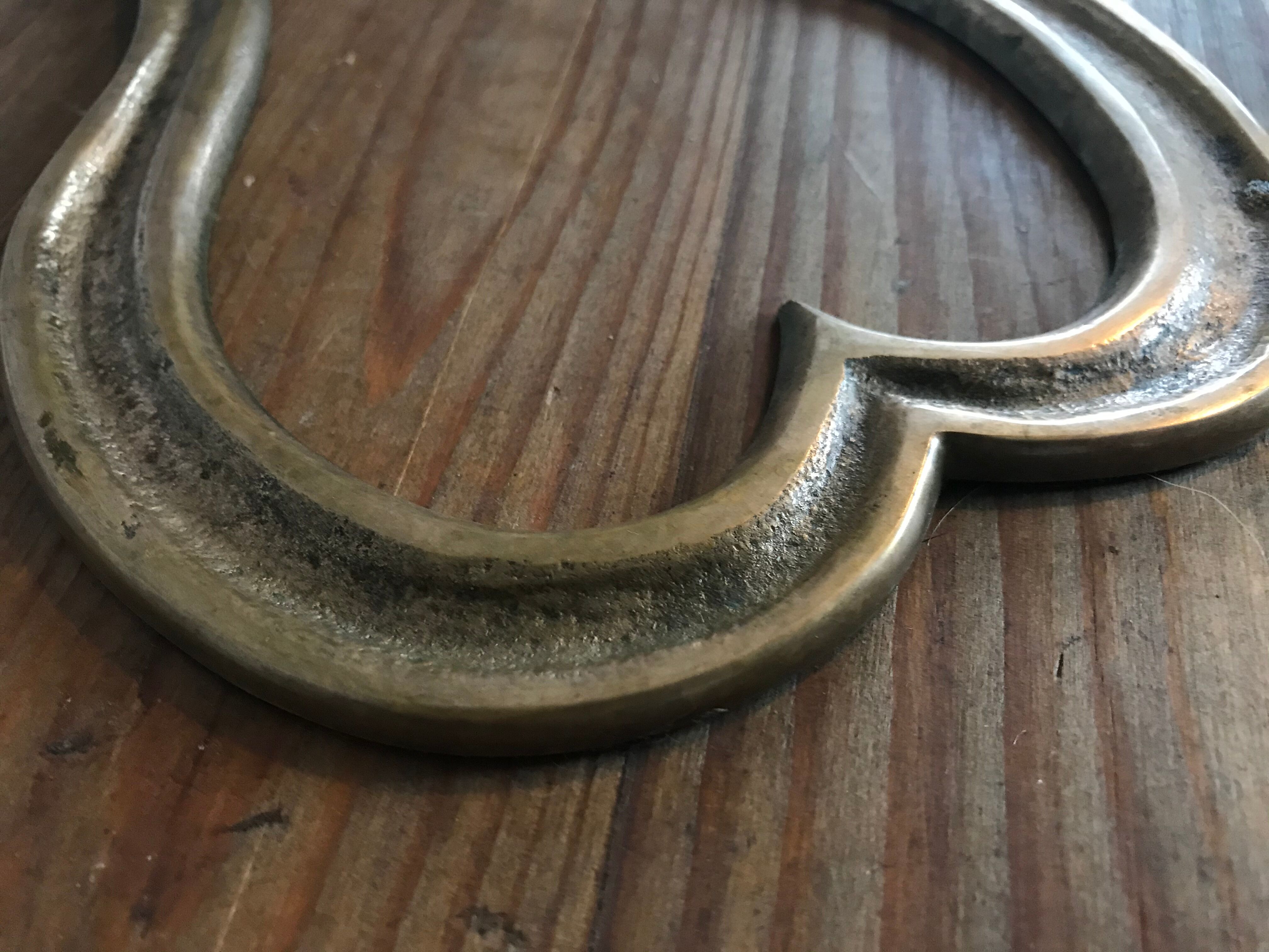 Brass pear underside
