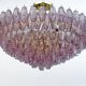 Carlo Scarpa Style Mid-Century Murano Glass Poliedri Chandelier by Venini