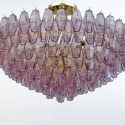 Carlo Scarpa Style Mid-Century Murano Glass Poliedri Chandelier by Venini
