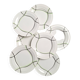 Flat plates St Amand model Bayonne white, green, and black.