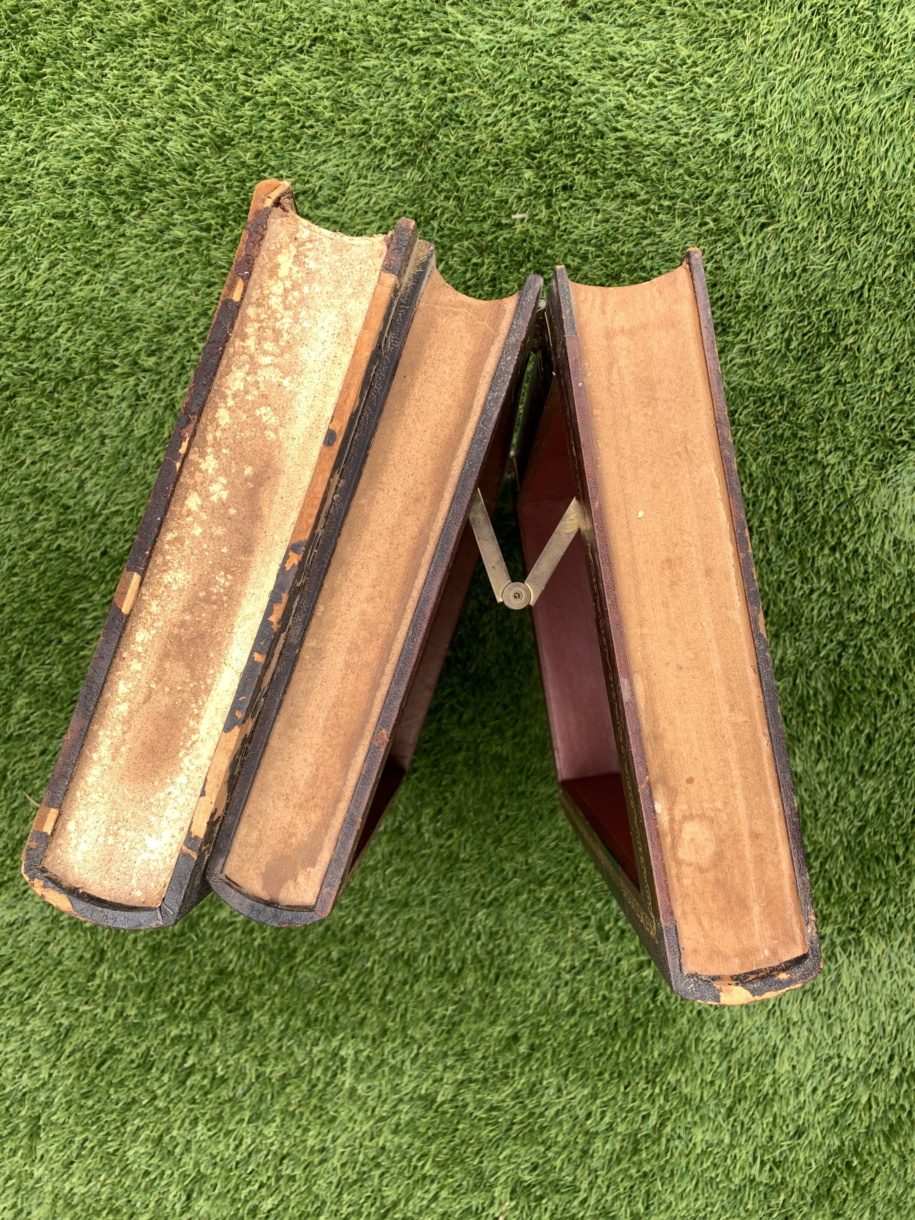 Trompe l'oeil storage box of old books, twentieth century
