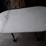 Table bistro period art deco 1930 cast and marble