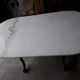 Table bistrot epoque art deco 1930 fonte et marbre