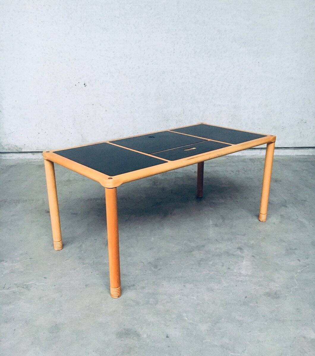 Scandinavian Ergonomic Design Writing Desk and Stool from Stokke, 1980s, Set of 3