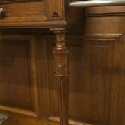 Napoleon III style walnut wardrobe, late 19th century, 3 mirrors, marble top, 8 coat hooks