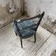 Chaise Napoléon 3 velours bleu