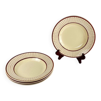 Set of 4 Longchamp soup plates, "Colmar" model, 1950/70